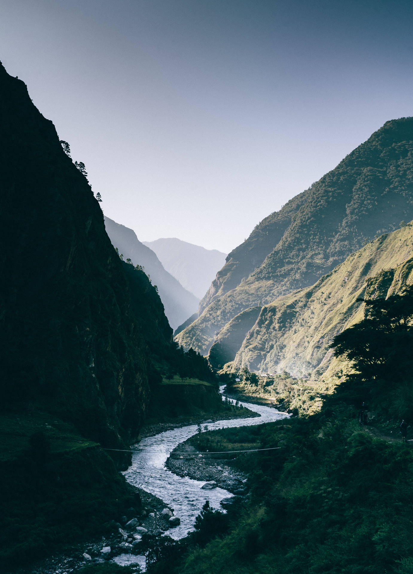 Nepal Manang Valley Background