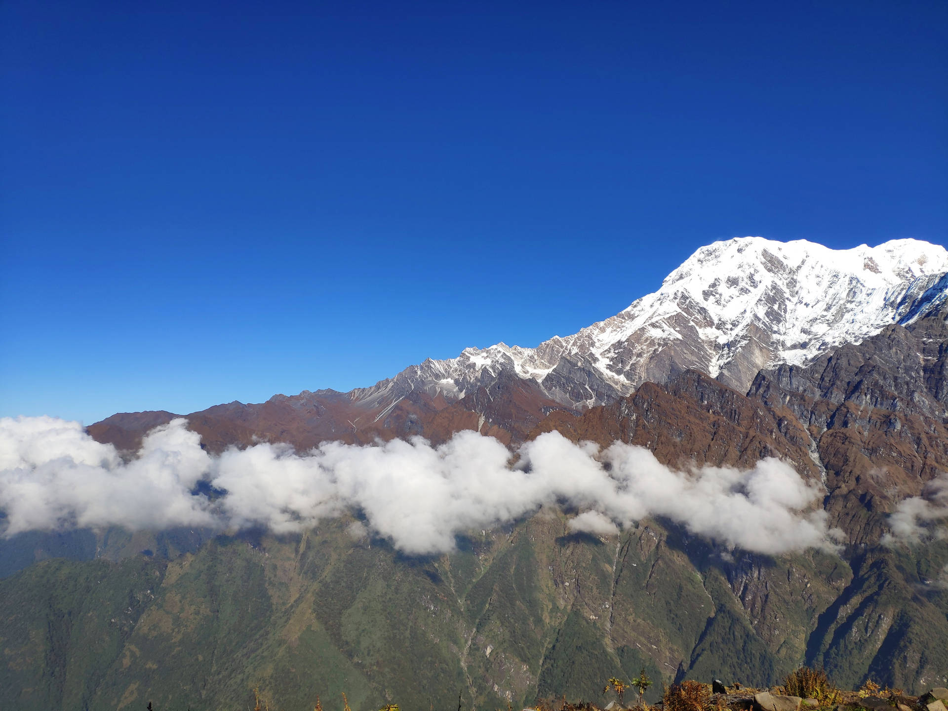 Nepal Mardi Himal Mountain Background