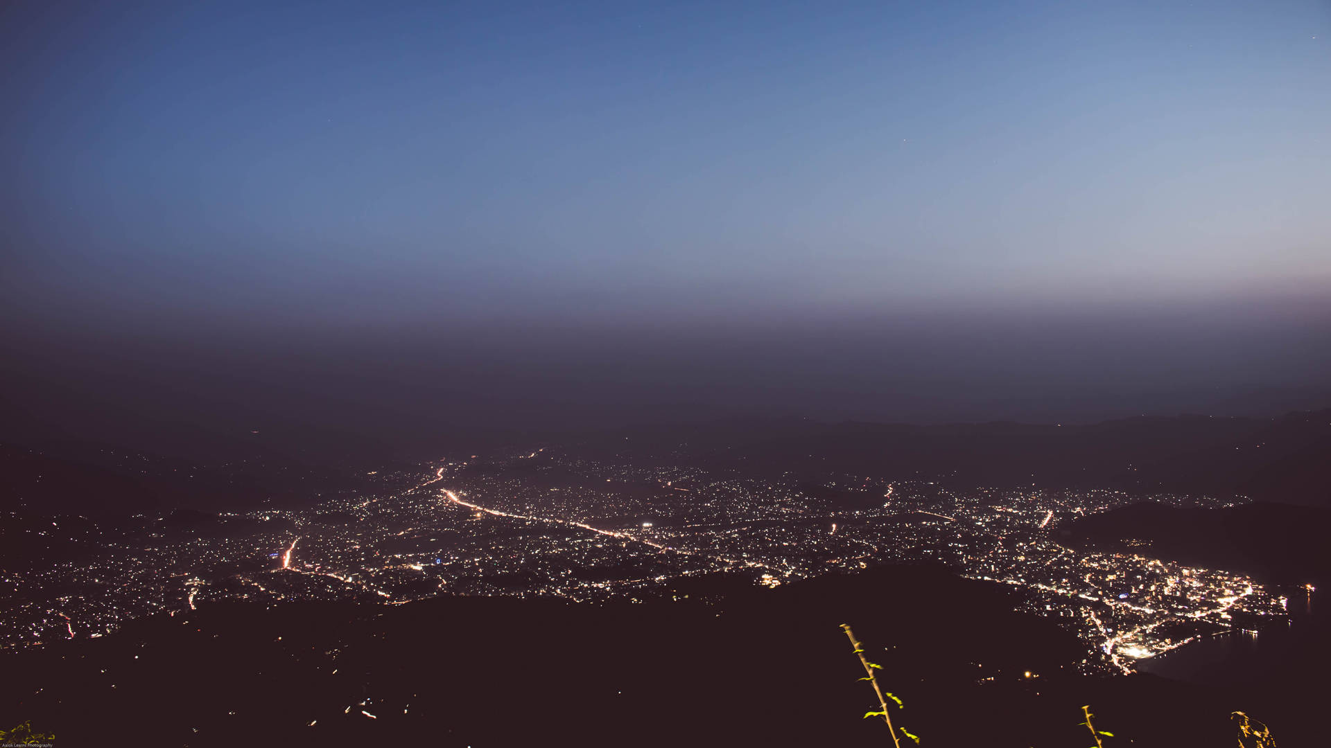 Nepal Pokhara Aerial View