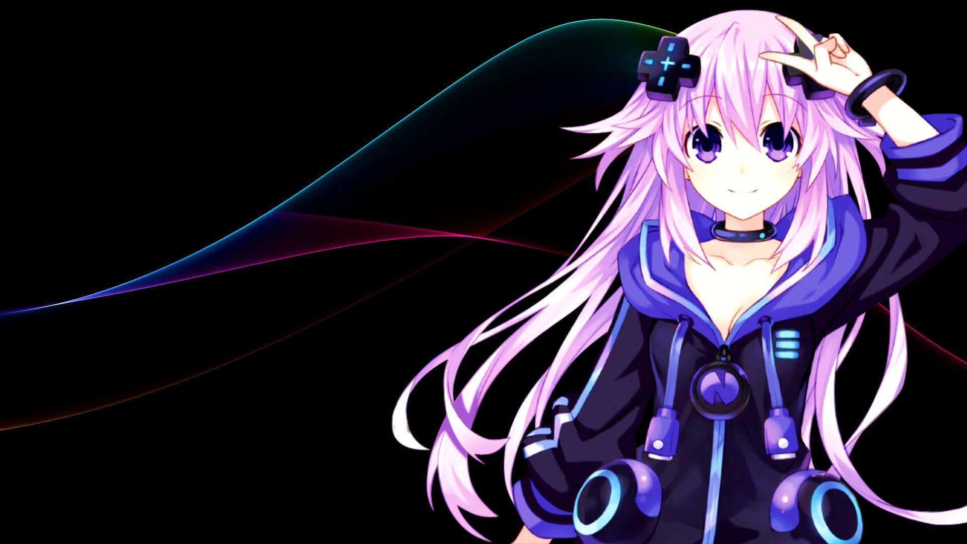 Neptunia And Her Friends Ready To Explore The Next Adventure Background