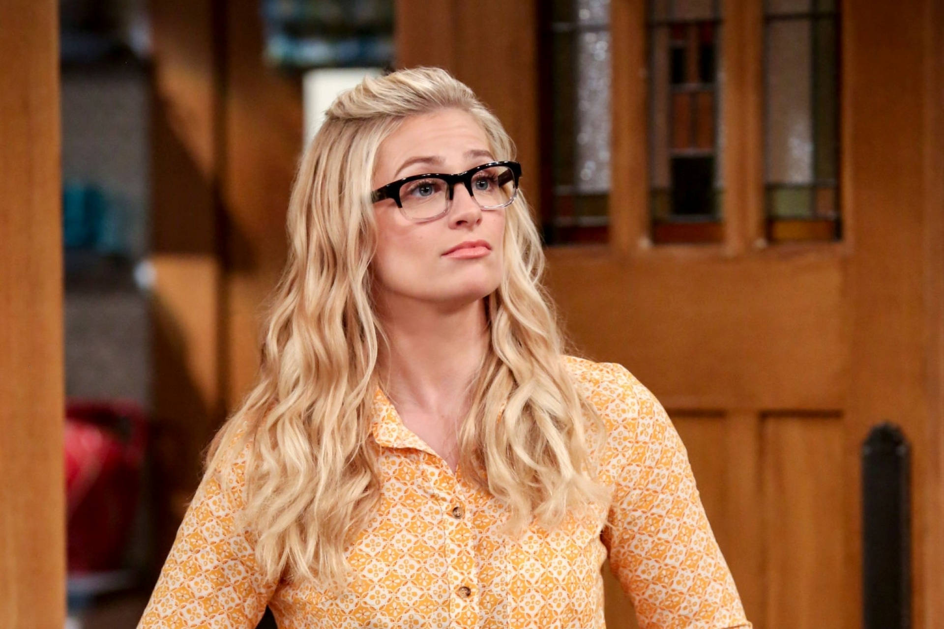 Nerdy Beth Behrs Background