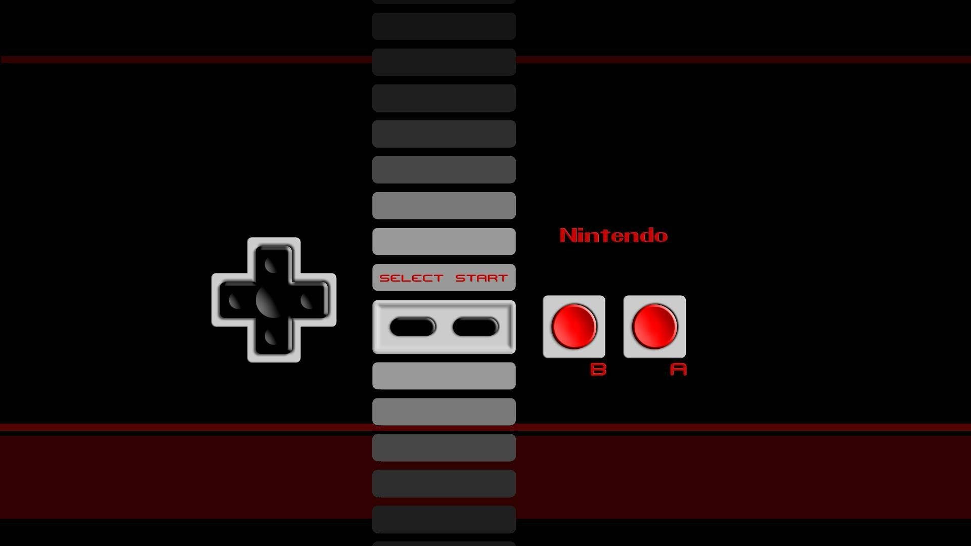 Nes Black And Red Controller