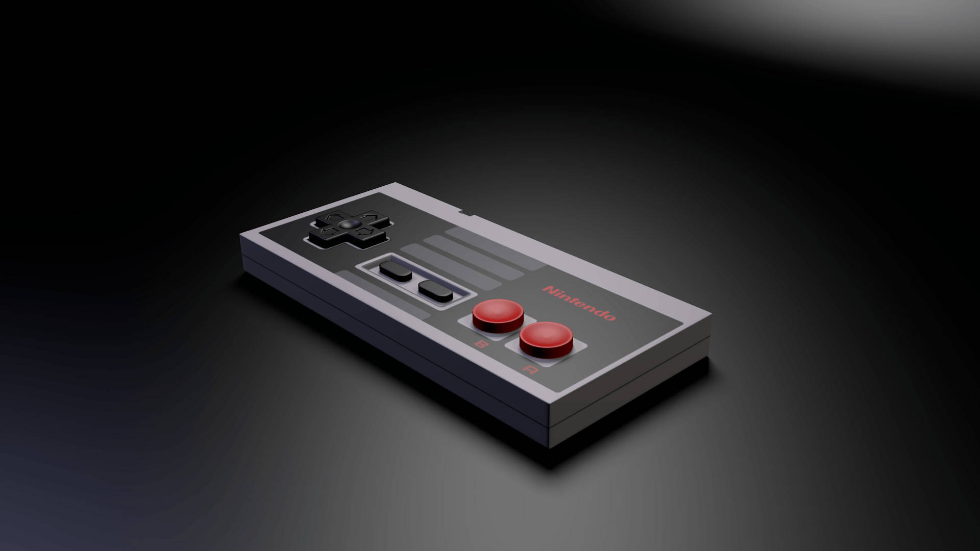 Nes Controller In Black Background