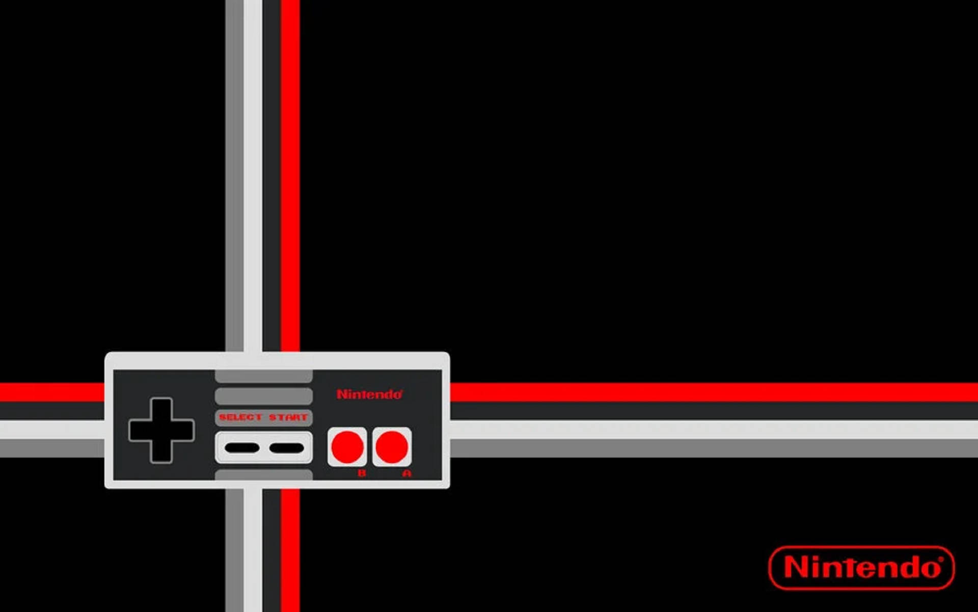 Nes Controller With Lines Background