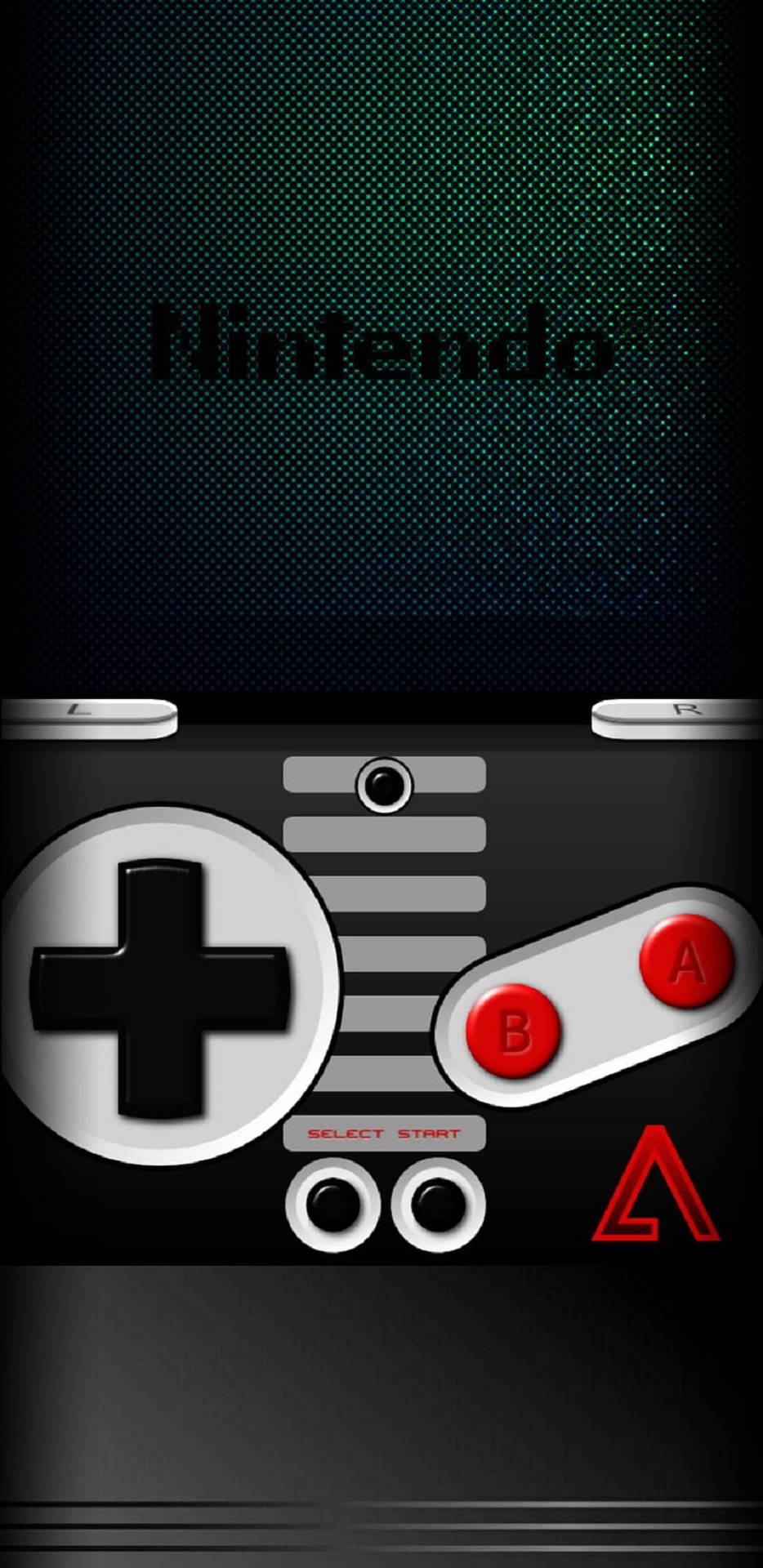 Nes Controller With Logo Background