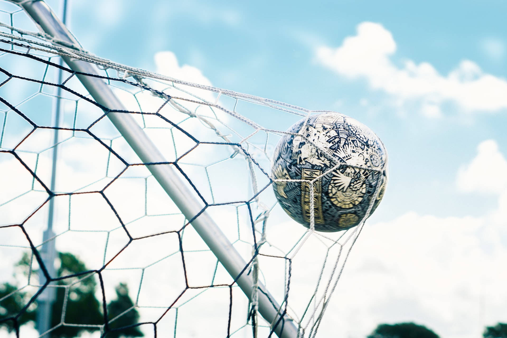 Net And A Football Hd Background