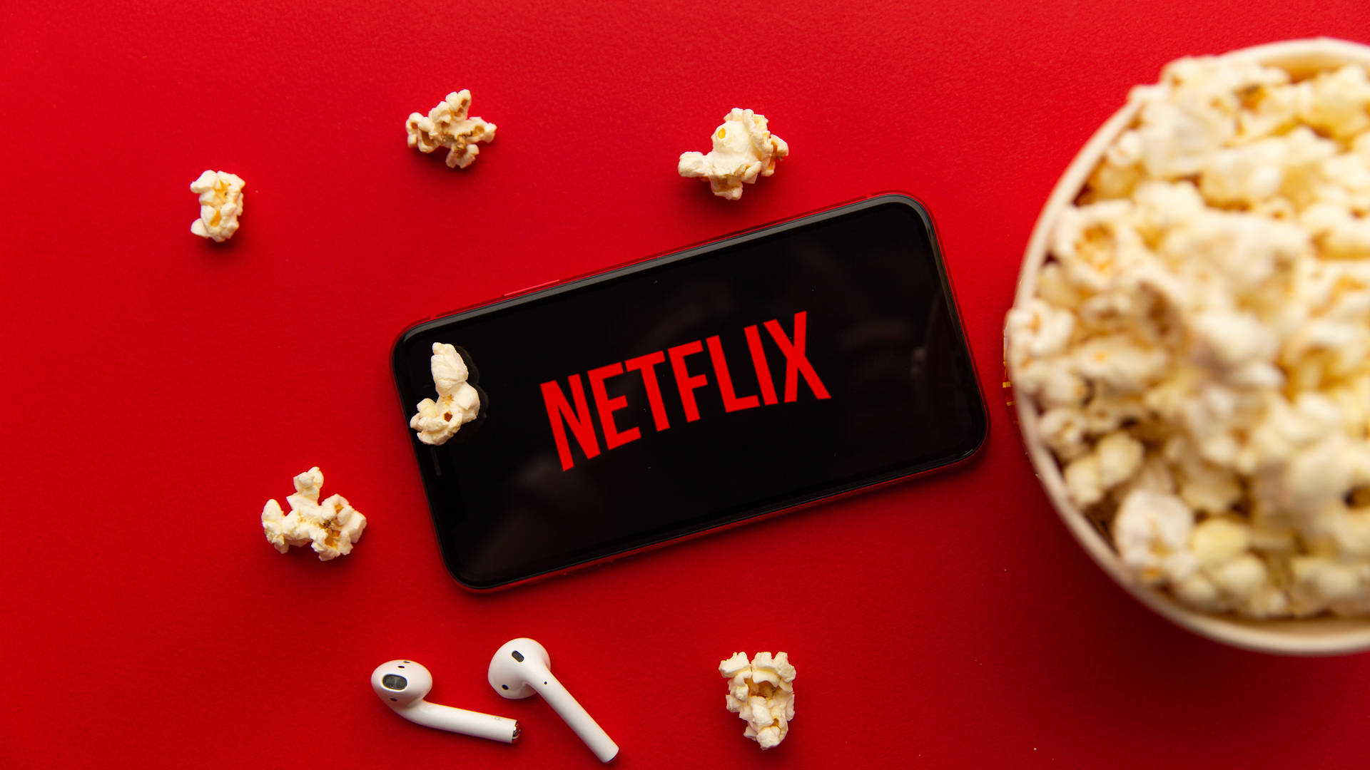 Netflix And Popcorn Background