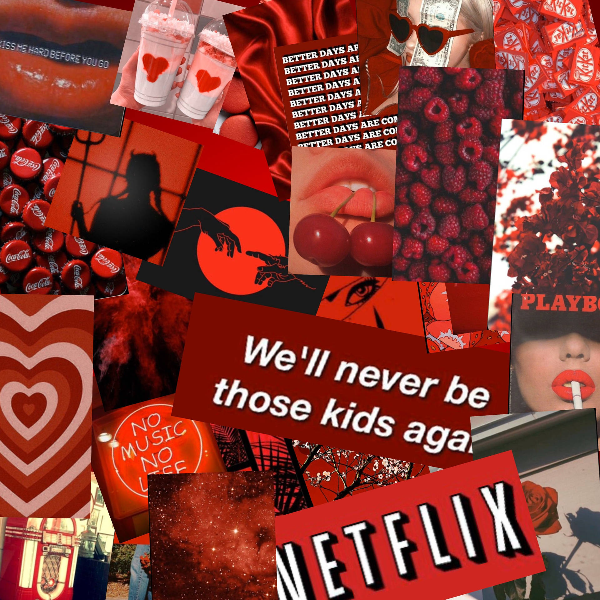 Netflix Pastel Red Aesthetic Background