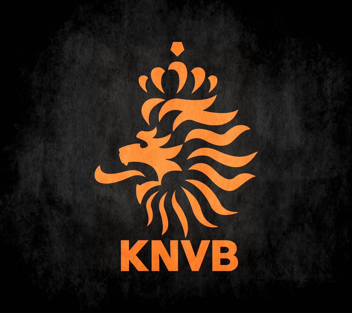 Netherlands National Football Team Symbol On Black Background