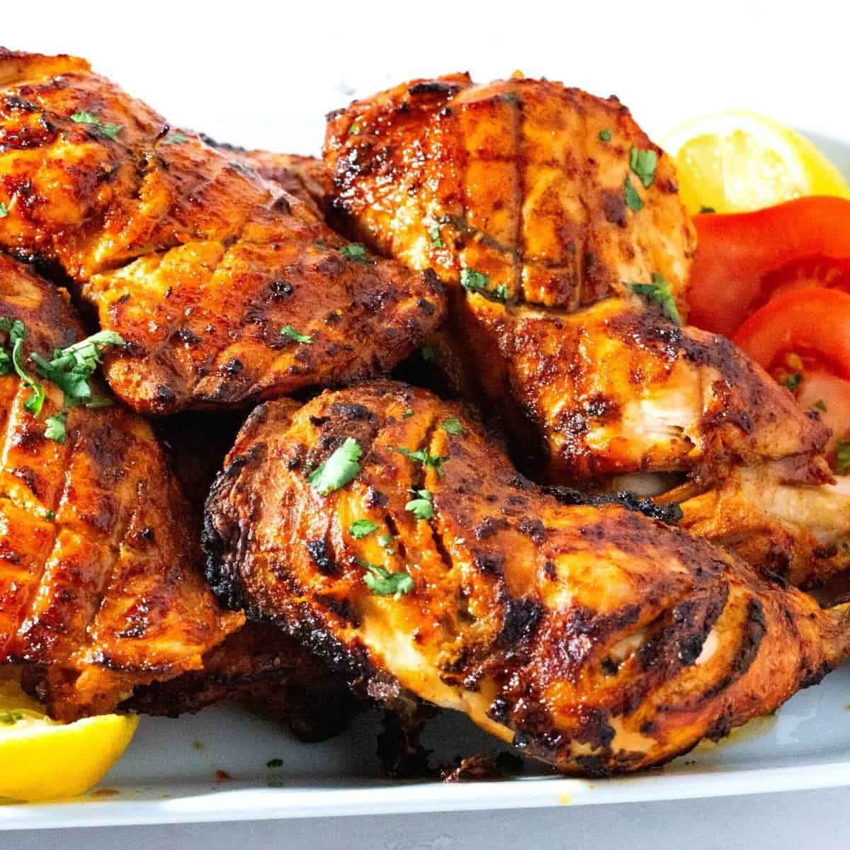 Netted Tandoori Chicken Background