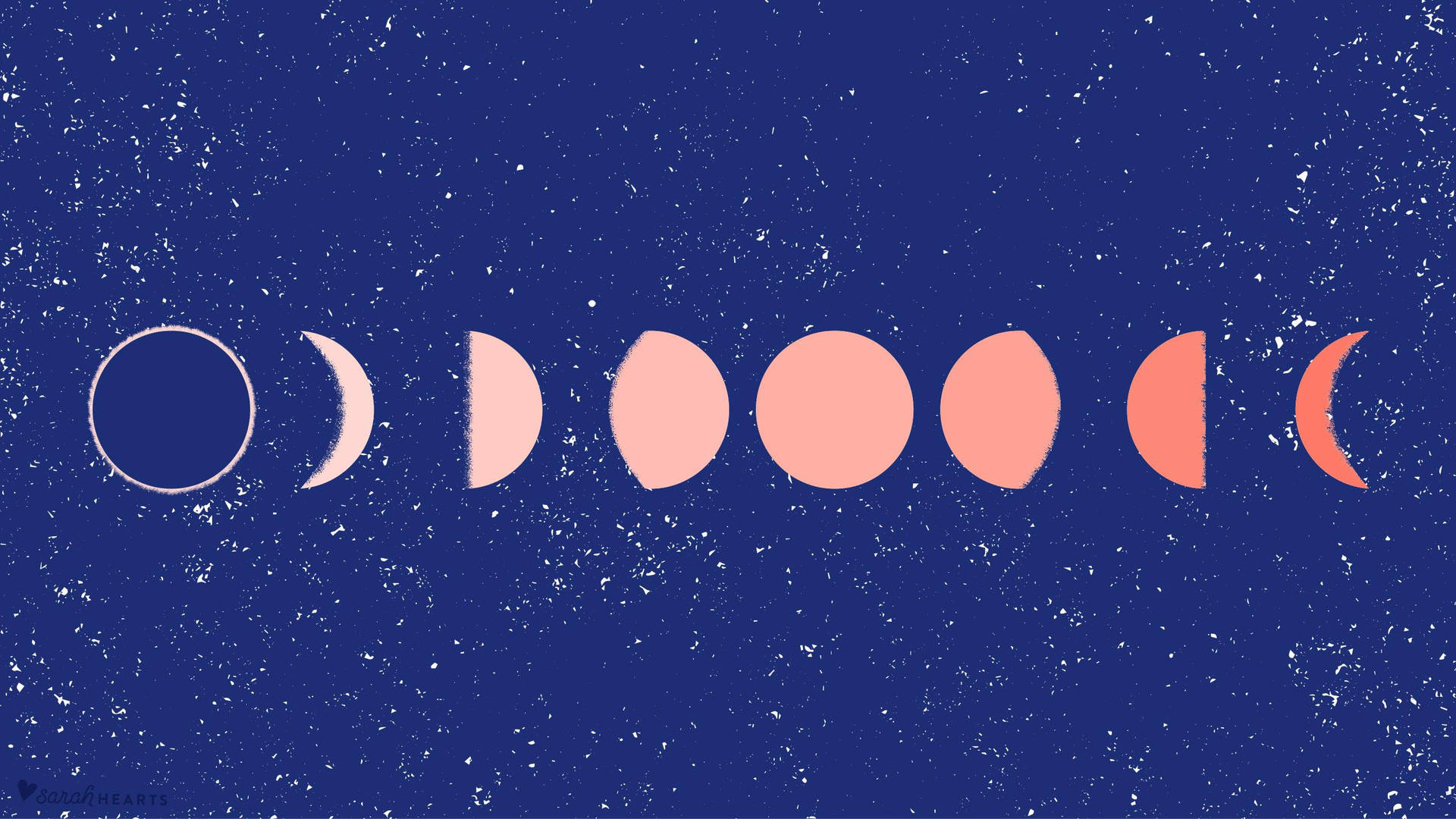 Neutral-colored Moon Phases