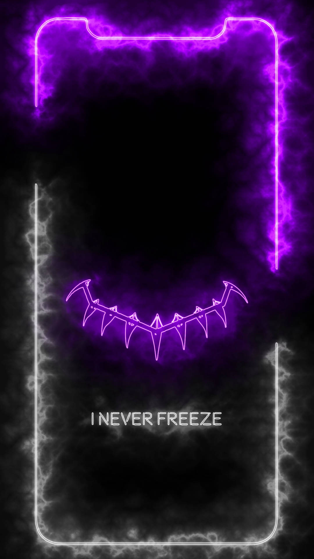 Never Freeze Black And Purple Aesthetic Background