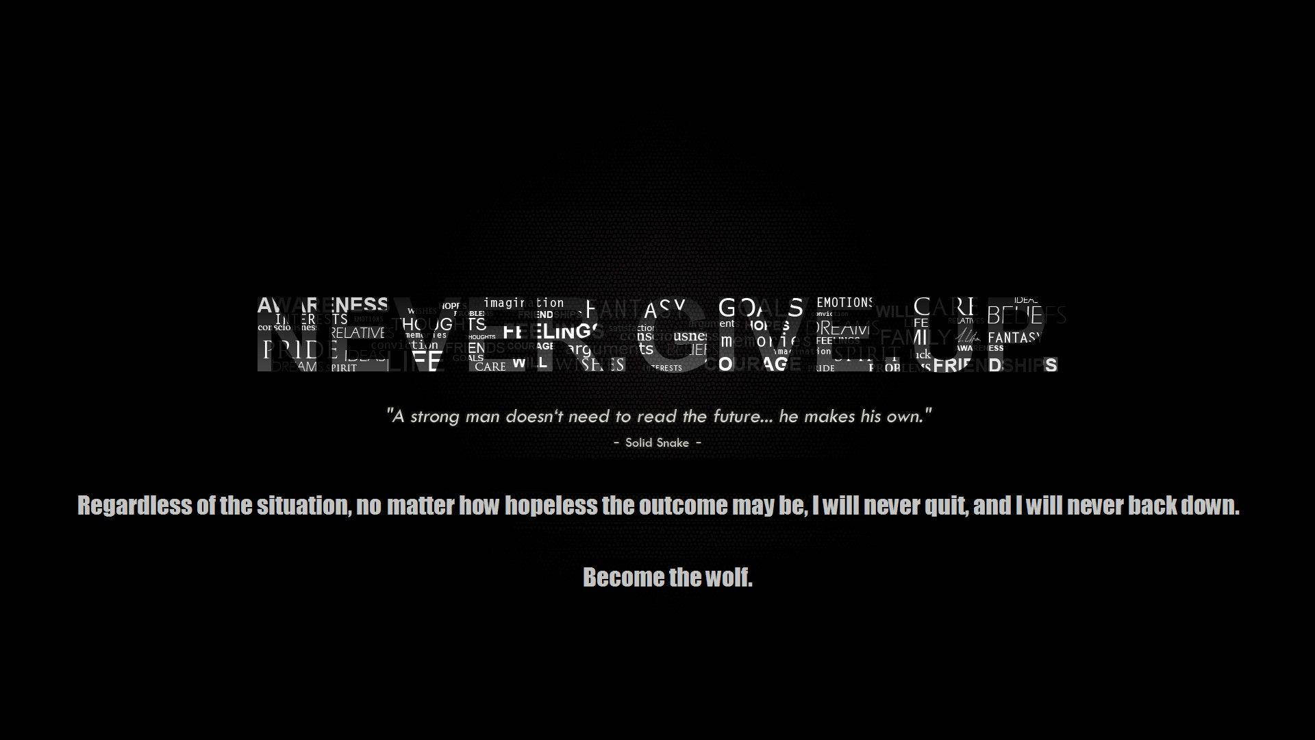 Never Give Up Collage Background