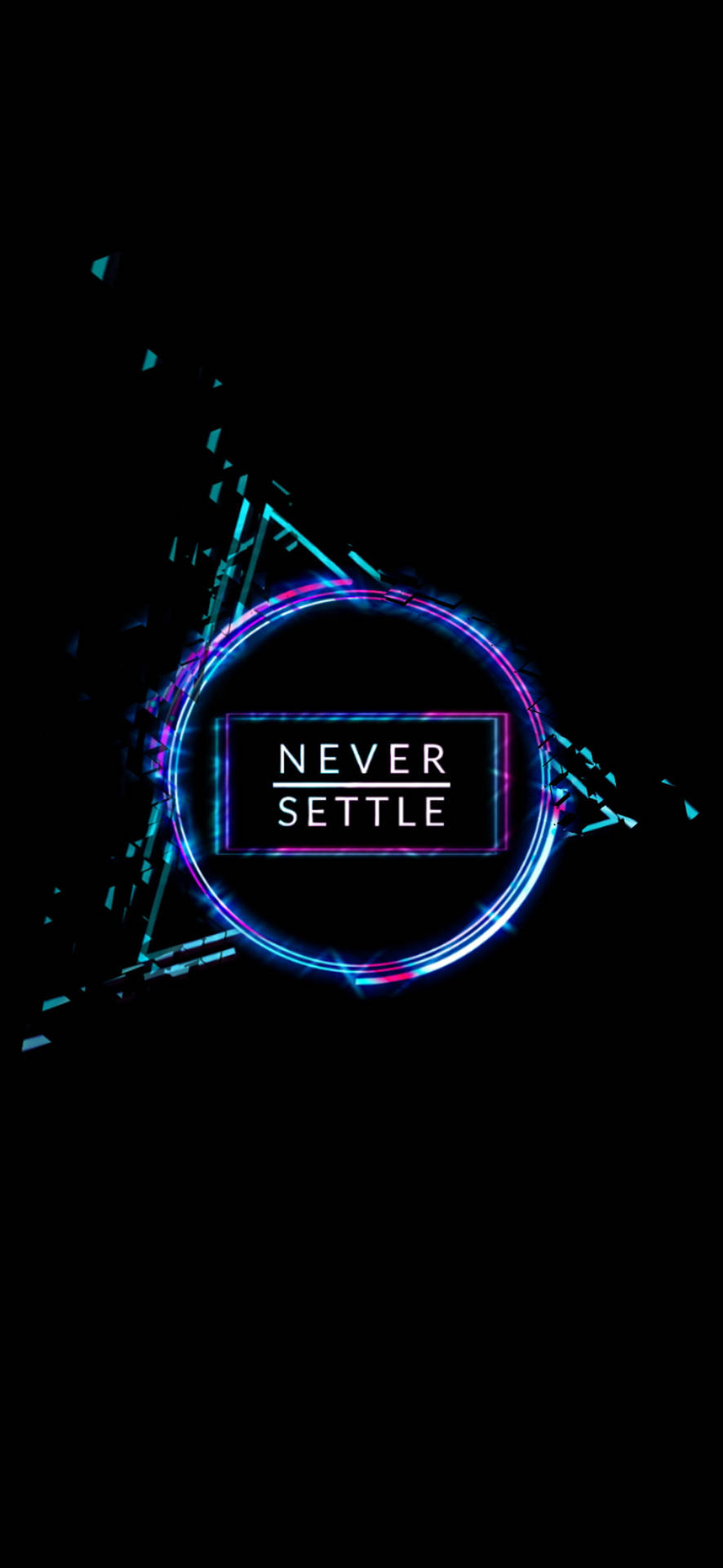 Never Settle Neon Aesthetic Iphone Background