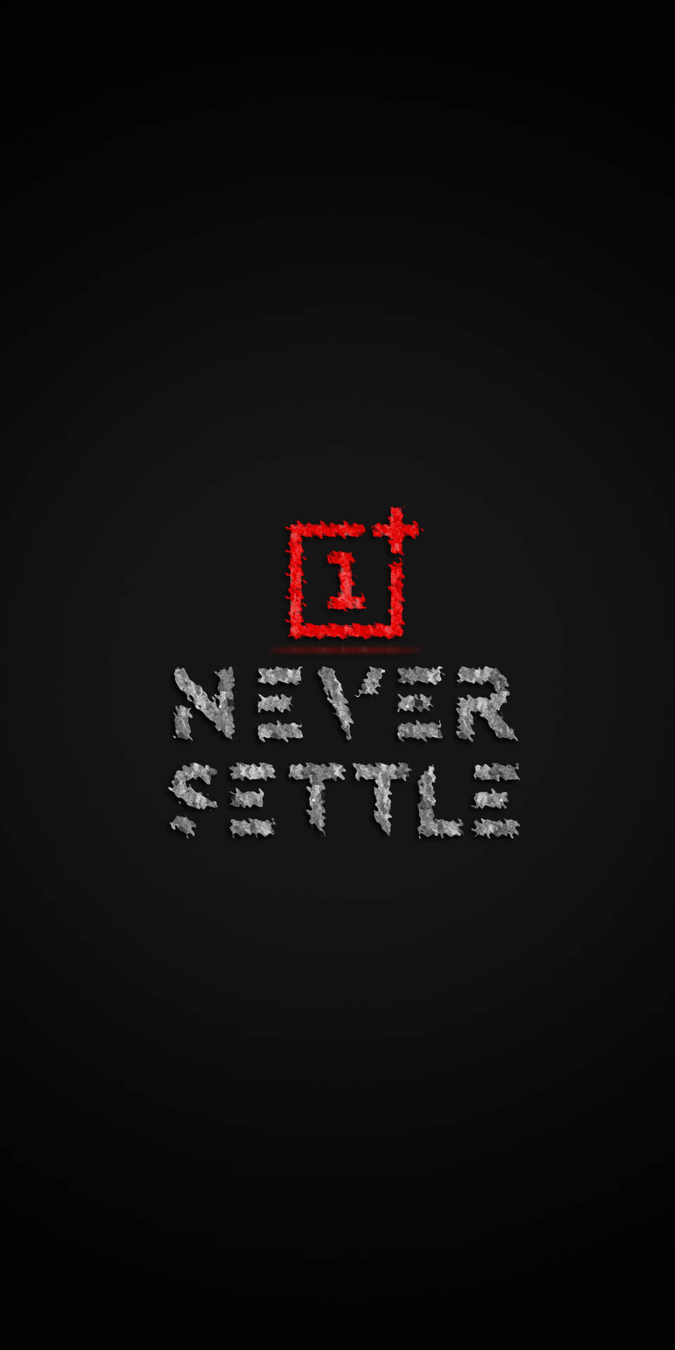 Never Settle Oneplus Red Logo