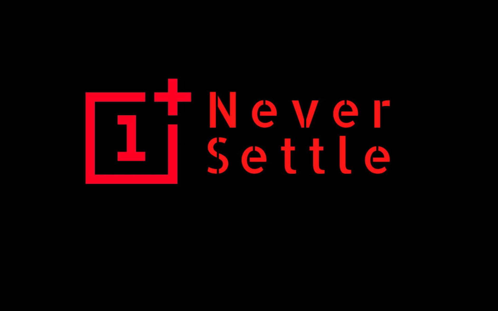 Never Settle Red Text Black Background Background