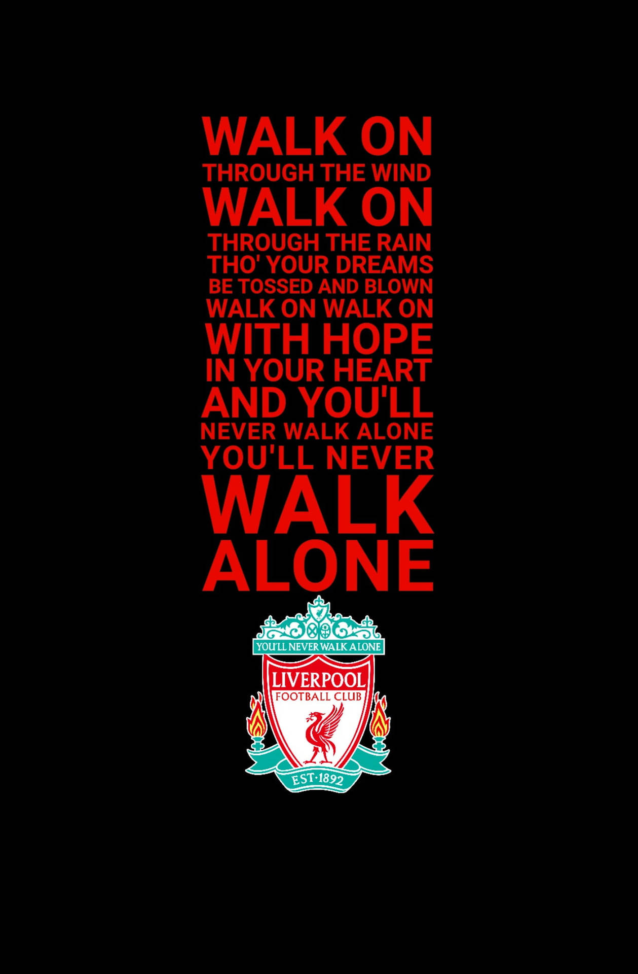 Never Walk Alone Liverpool 4k Background