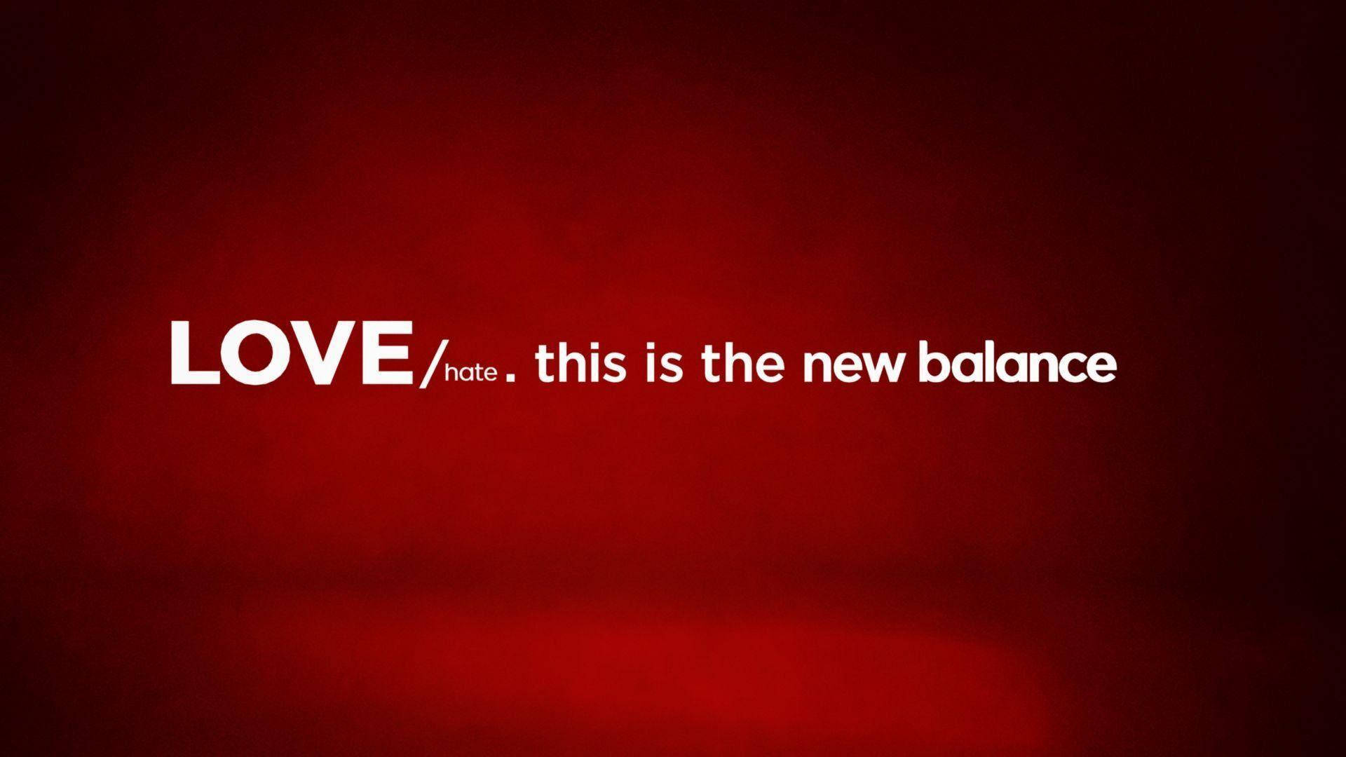 New Balance Love Hate Poster Background