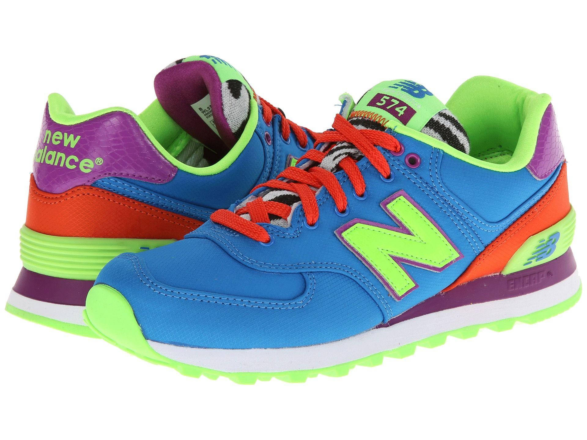 New Balance Neon Coloured Shoes Background