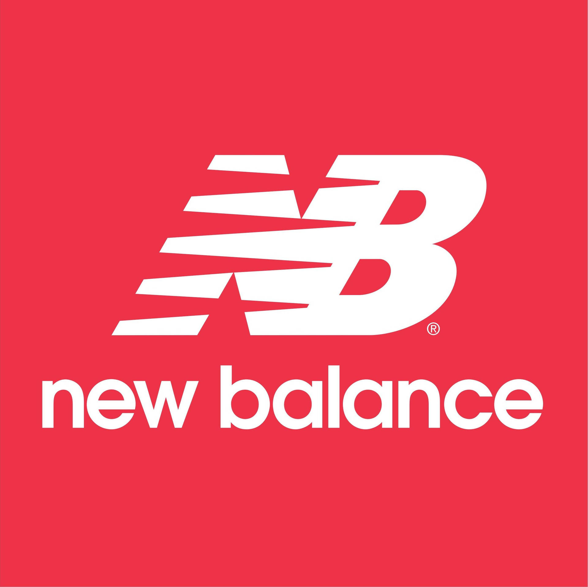 New Balance Red White Logo Background
