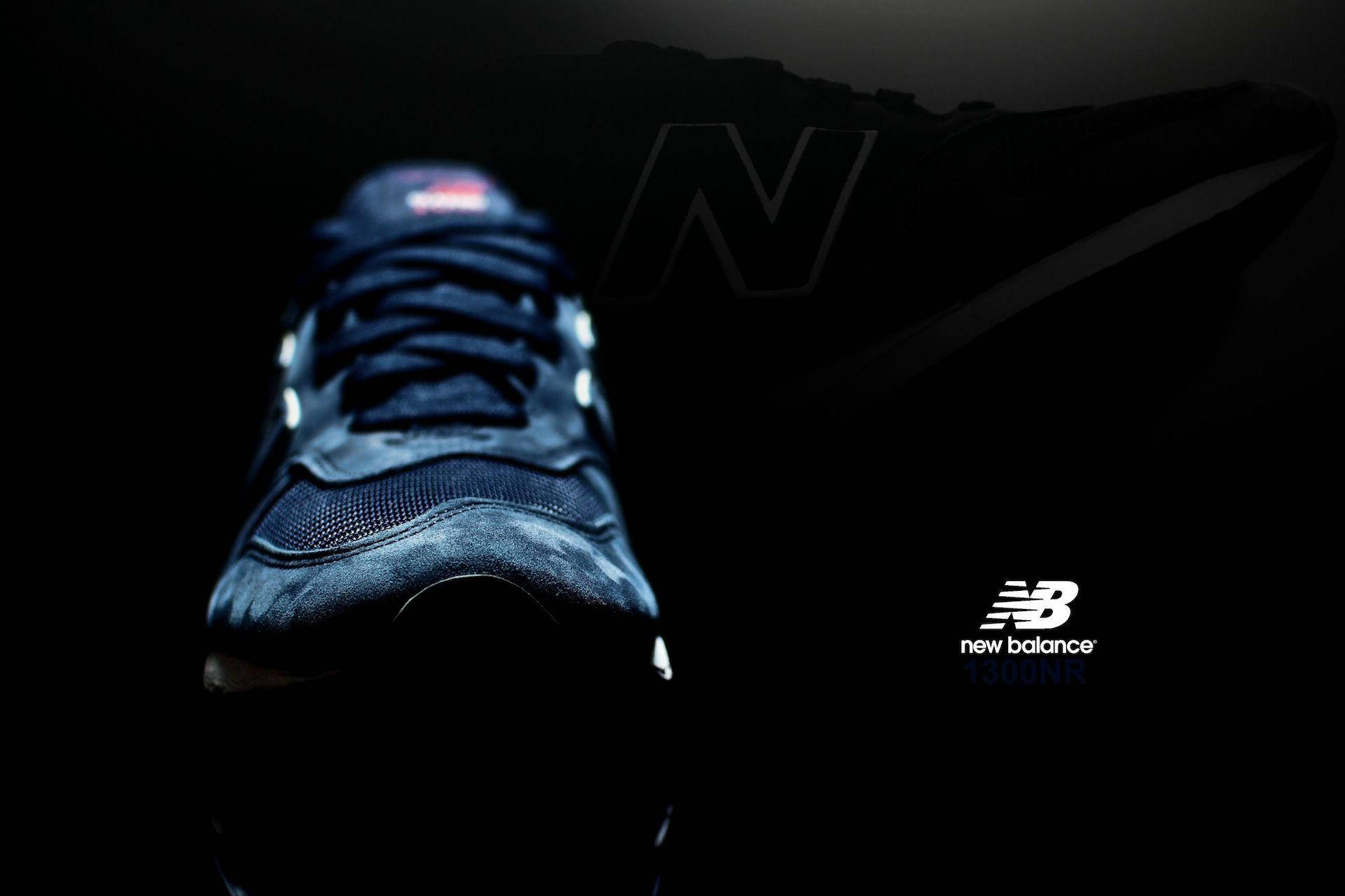 New Balance Shoe And Logo Background
