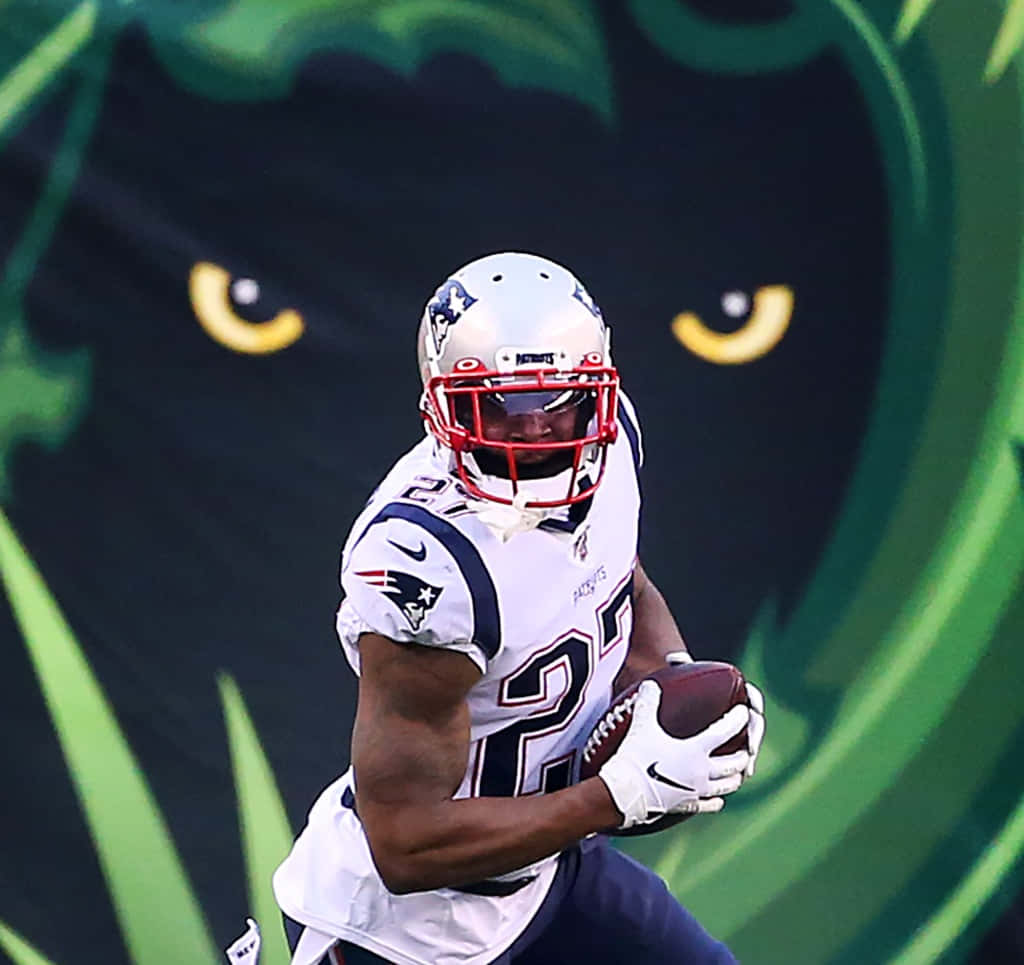 New England Cornerback Jc Jackson Illustration Background