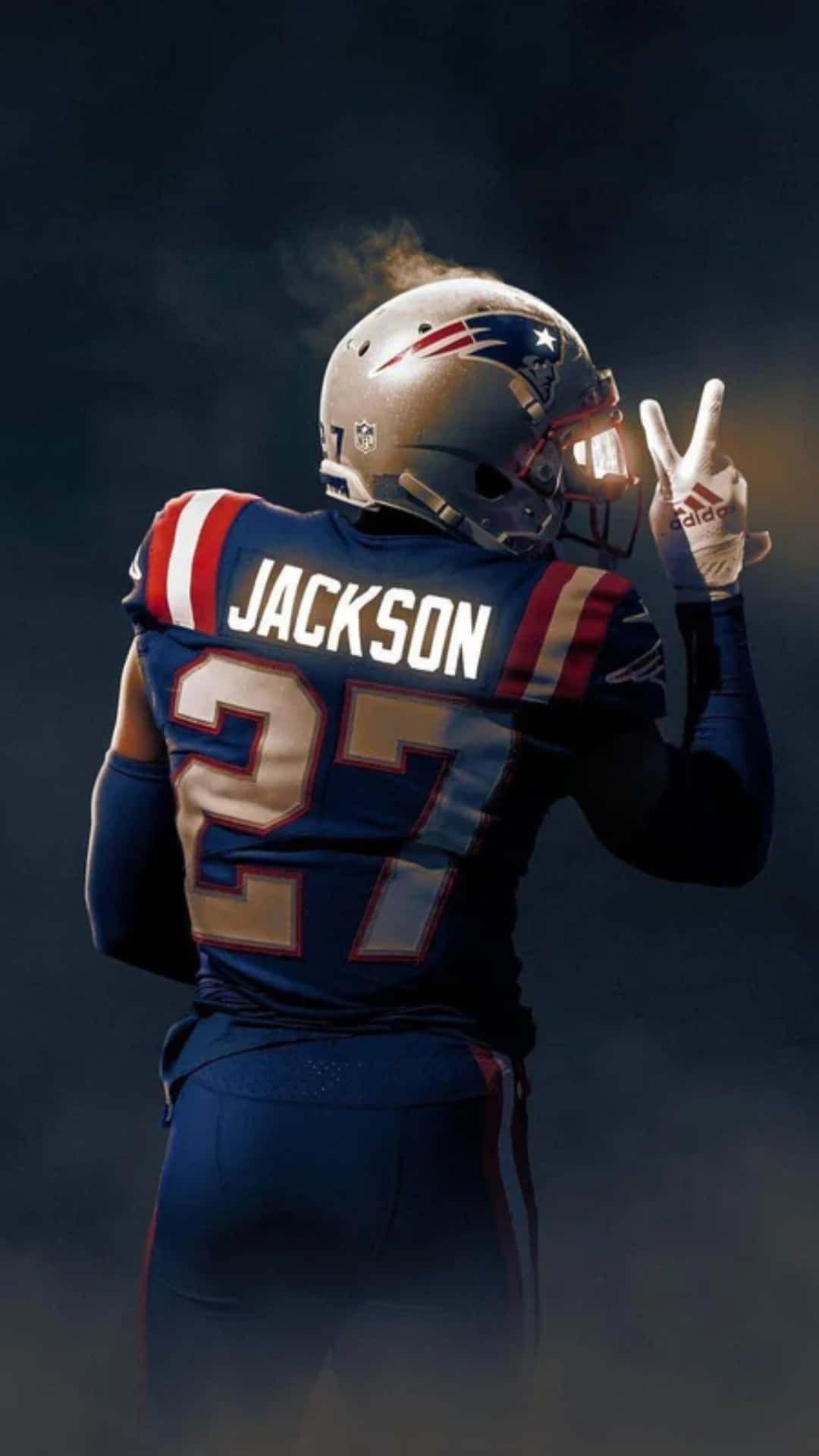 New England Patriots Cormerback Jc Jackson Striking Digital Art Background