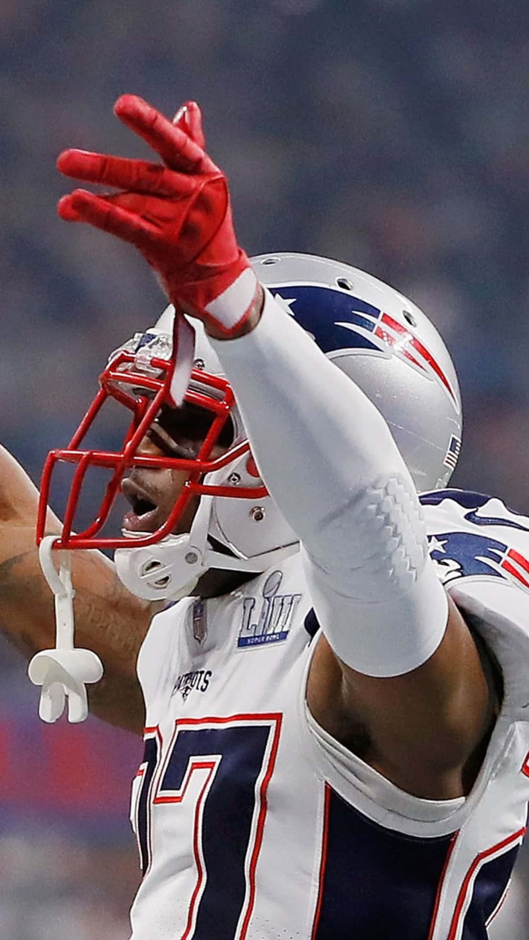 New England Patriots Cornerback Jc Jackson At Super Bowl Iii Background