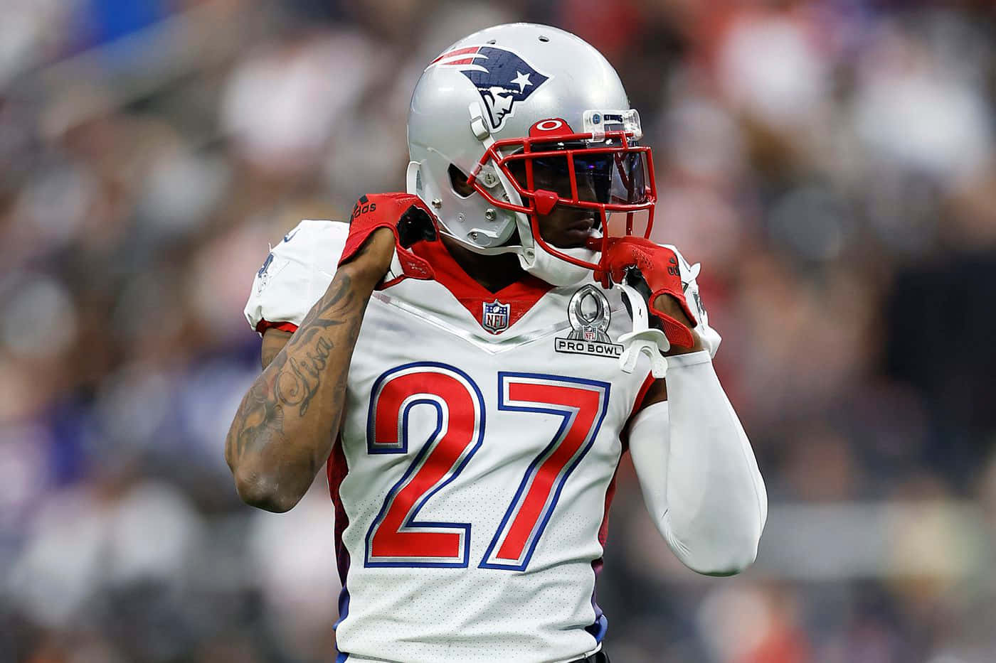 New England Patriots Cornerback Number 27 Jc Jackson Background