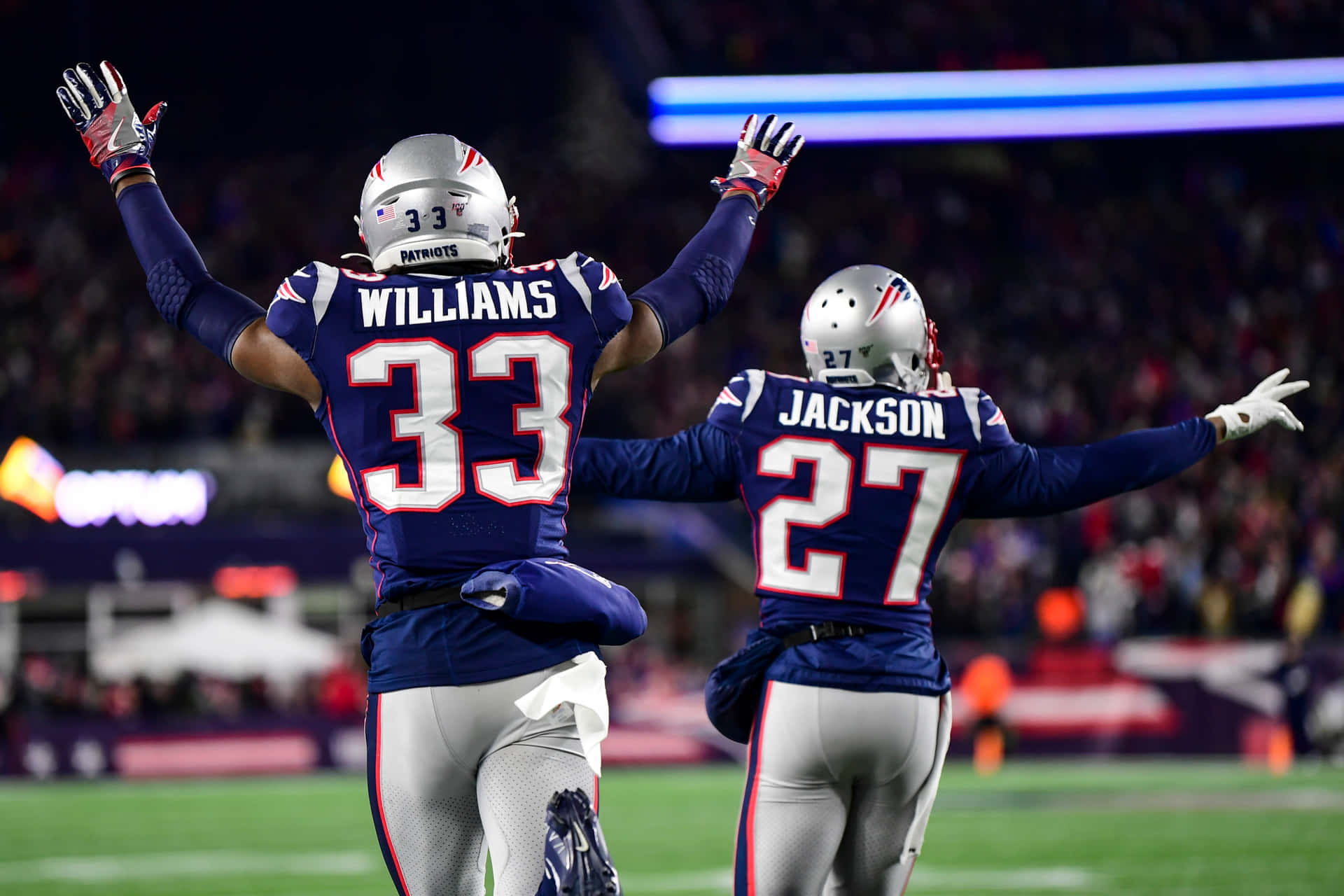 New England Patriots Jc Jackson And Joejuan Williams Background