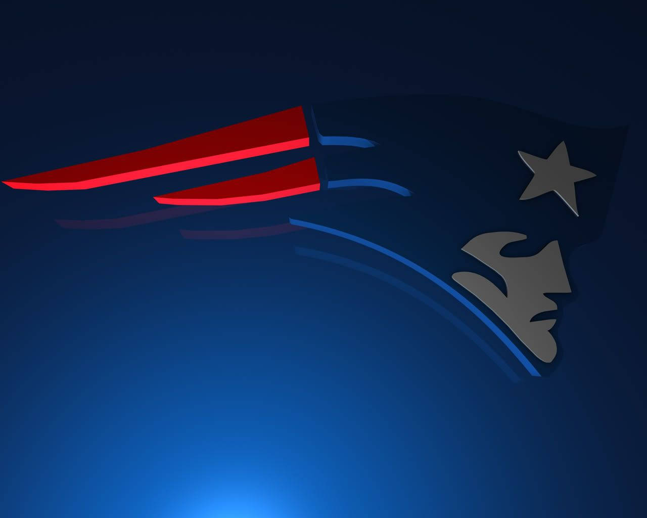 New England Patriots Logo In Blue Background