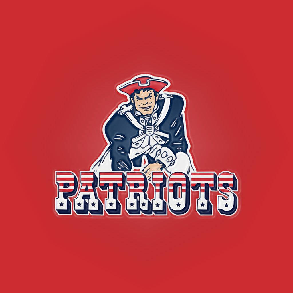 New England Patriots Logo In Red Background