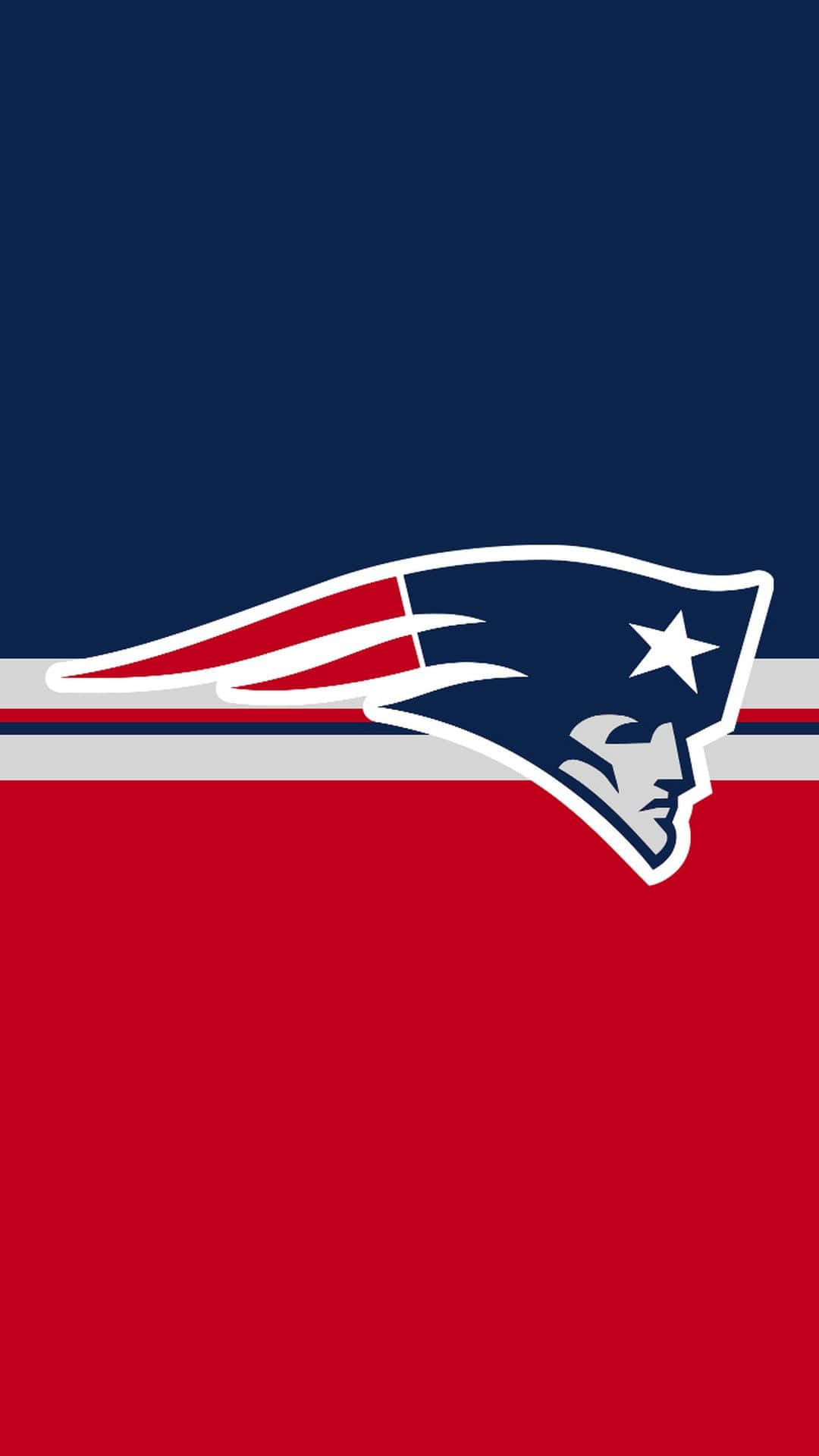 New England Patriots Logo Red Blue Background