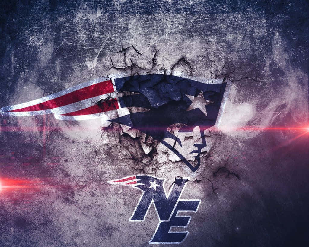 New England Patriots Logo Red Lights Background