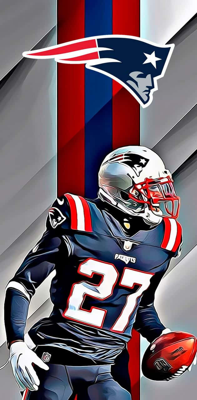 New England Portrait Cornerback Jc Jackson Digital Art Background
