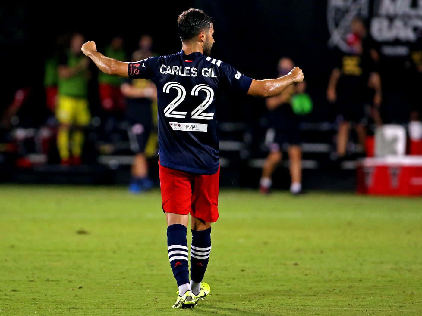 New England Revolution Jersey Number 22 Carles Gil Background