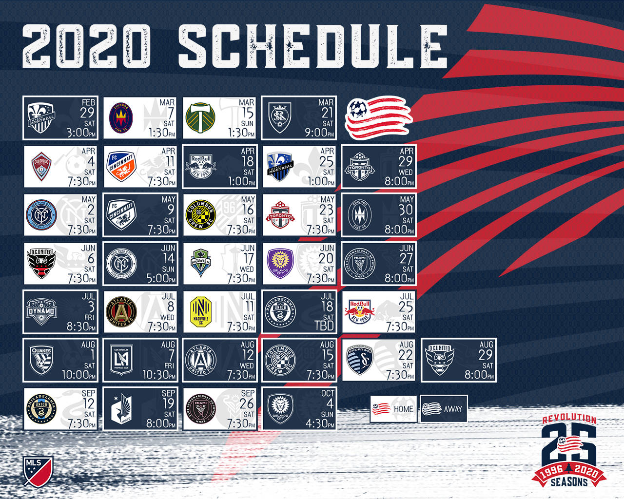 New England Revolution Mls 2020 Schedule