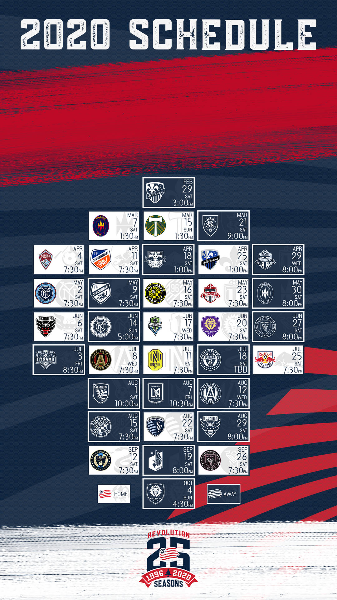 New England Revolution Mls Schedule 2020 Background