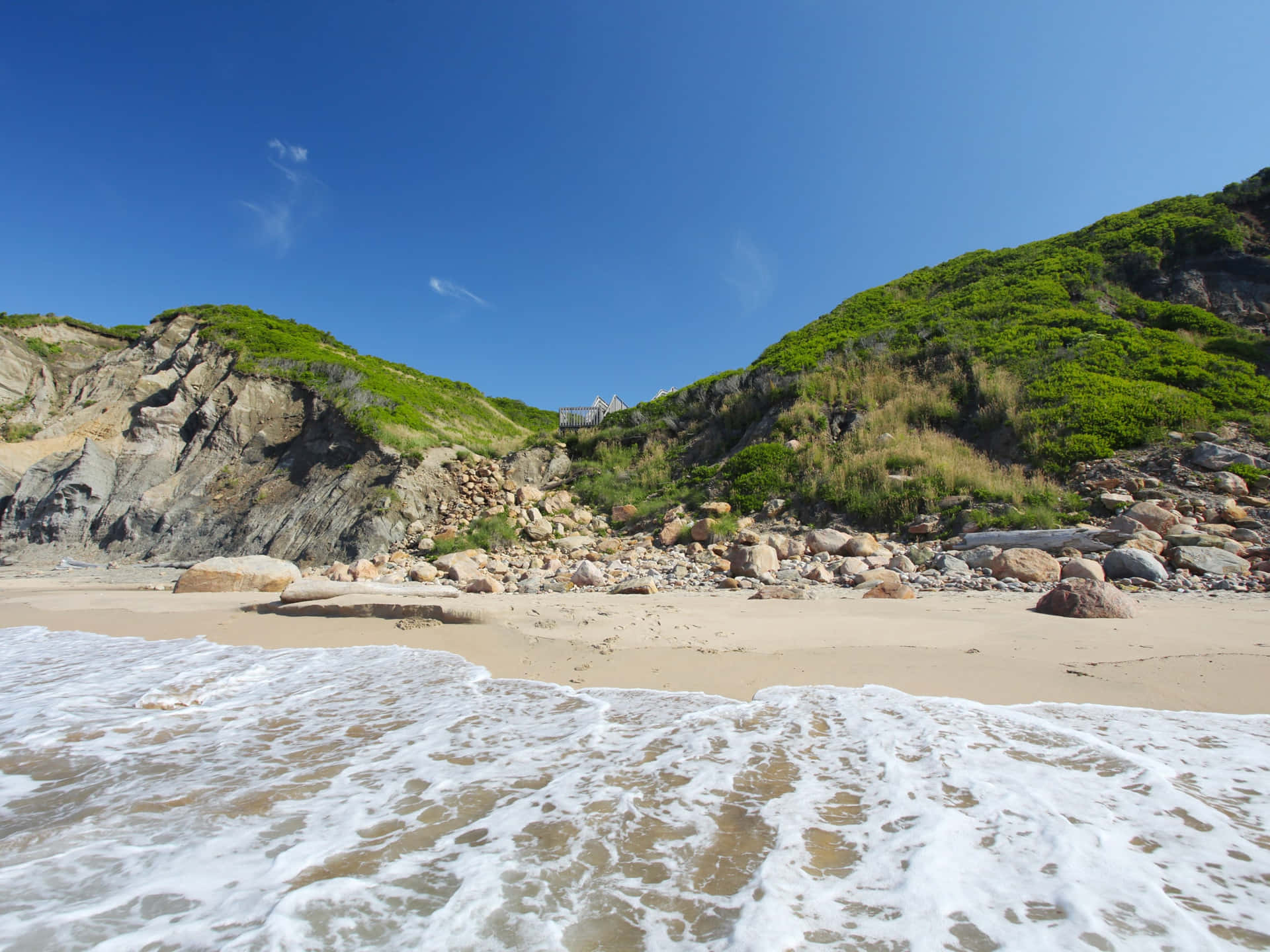 New England Summer Lovely Beach Background