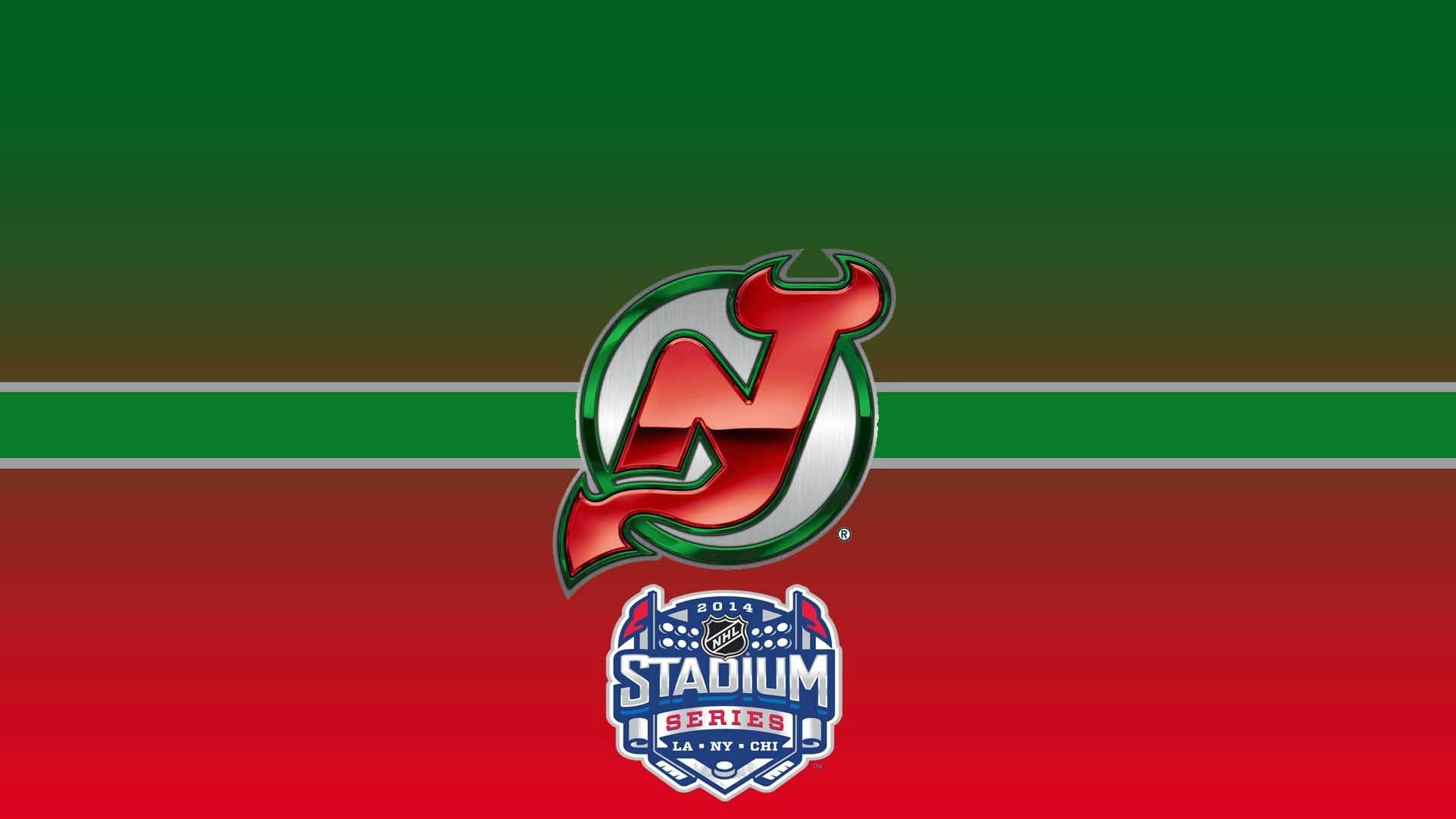 New Jersey Devils Green And Red Background