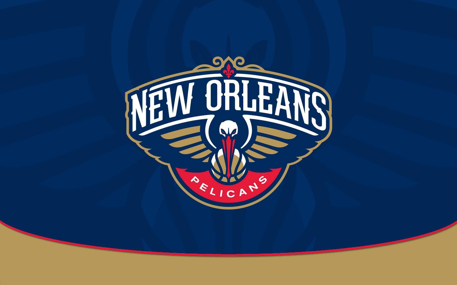New Orleans Pelicans Blue And Gold Background