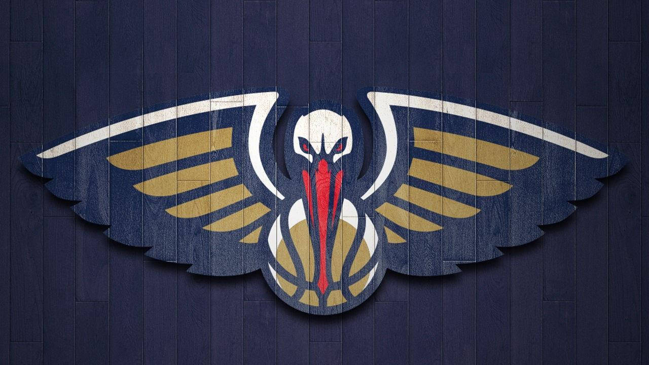 New Orleans Pelicans Blue Wood Planks Background