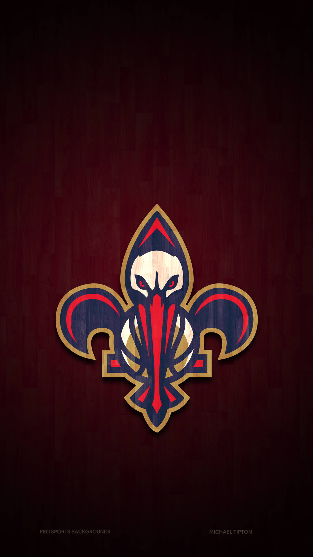 New Orleans Pelicans Dark Red Background
