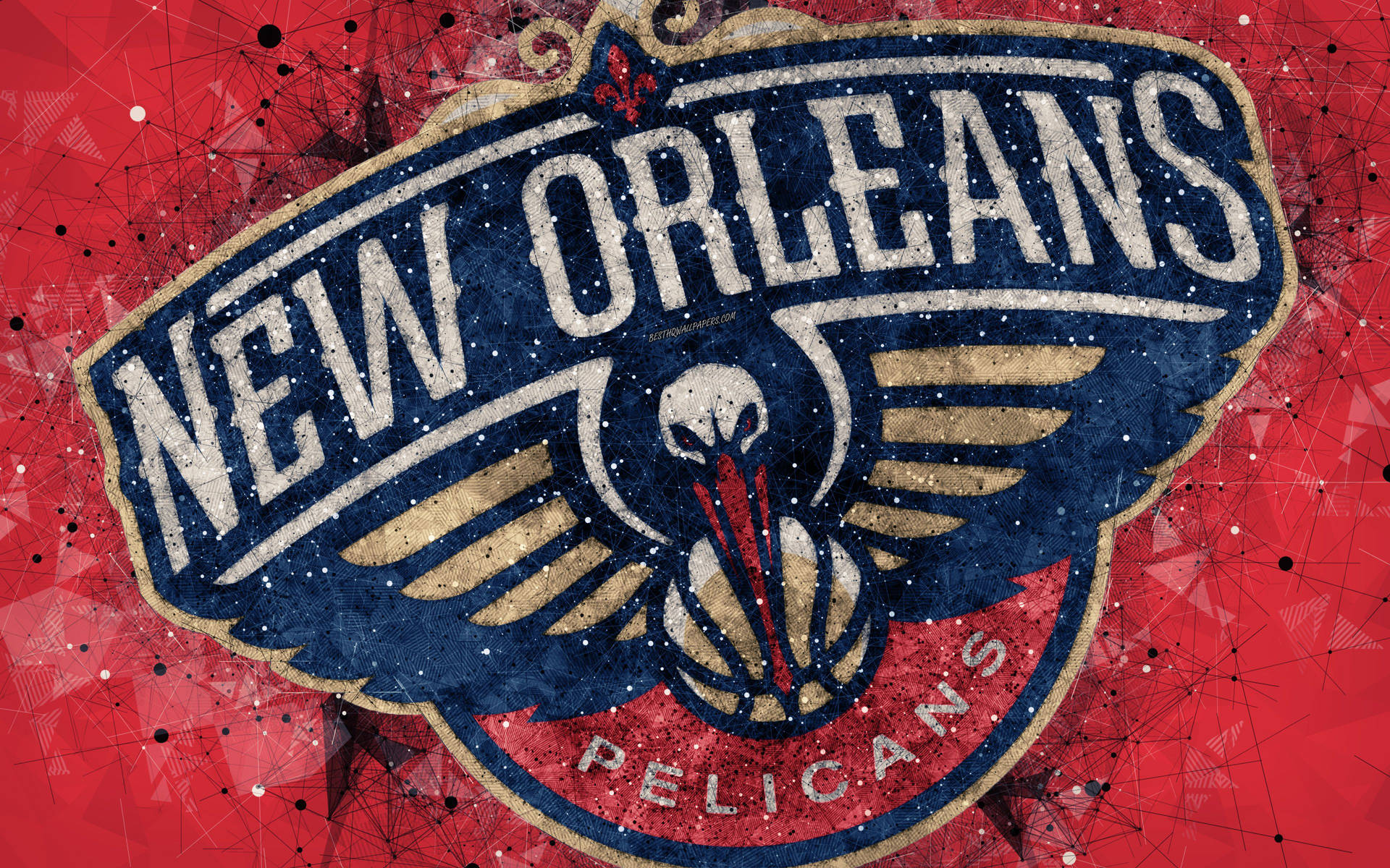 New Orleans Pelicans Geometric Pattern Background