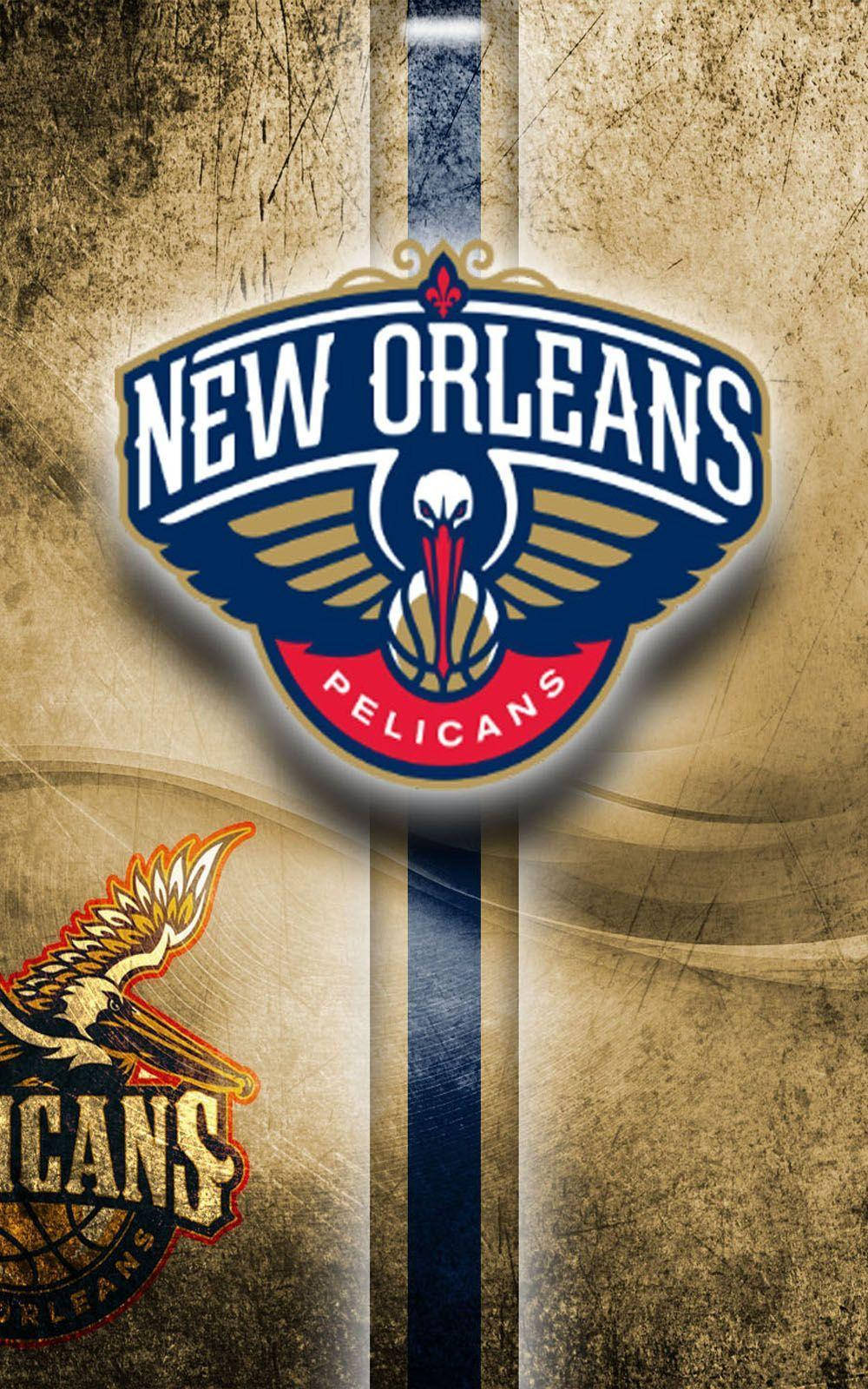 New Orleans Pelicans Grunge Art Background