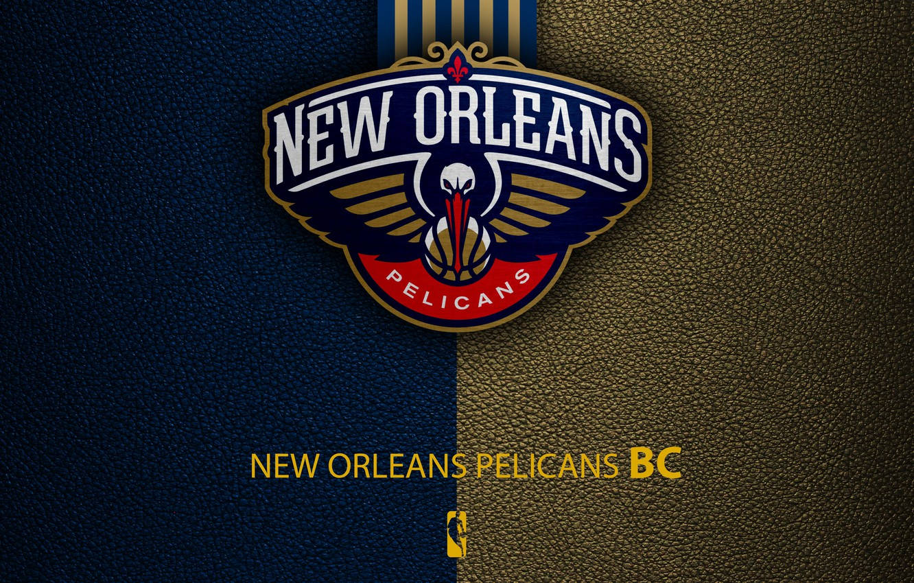 New Orleans Pelicans Metallic Blue Gold Background