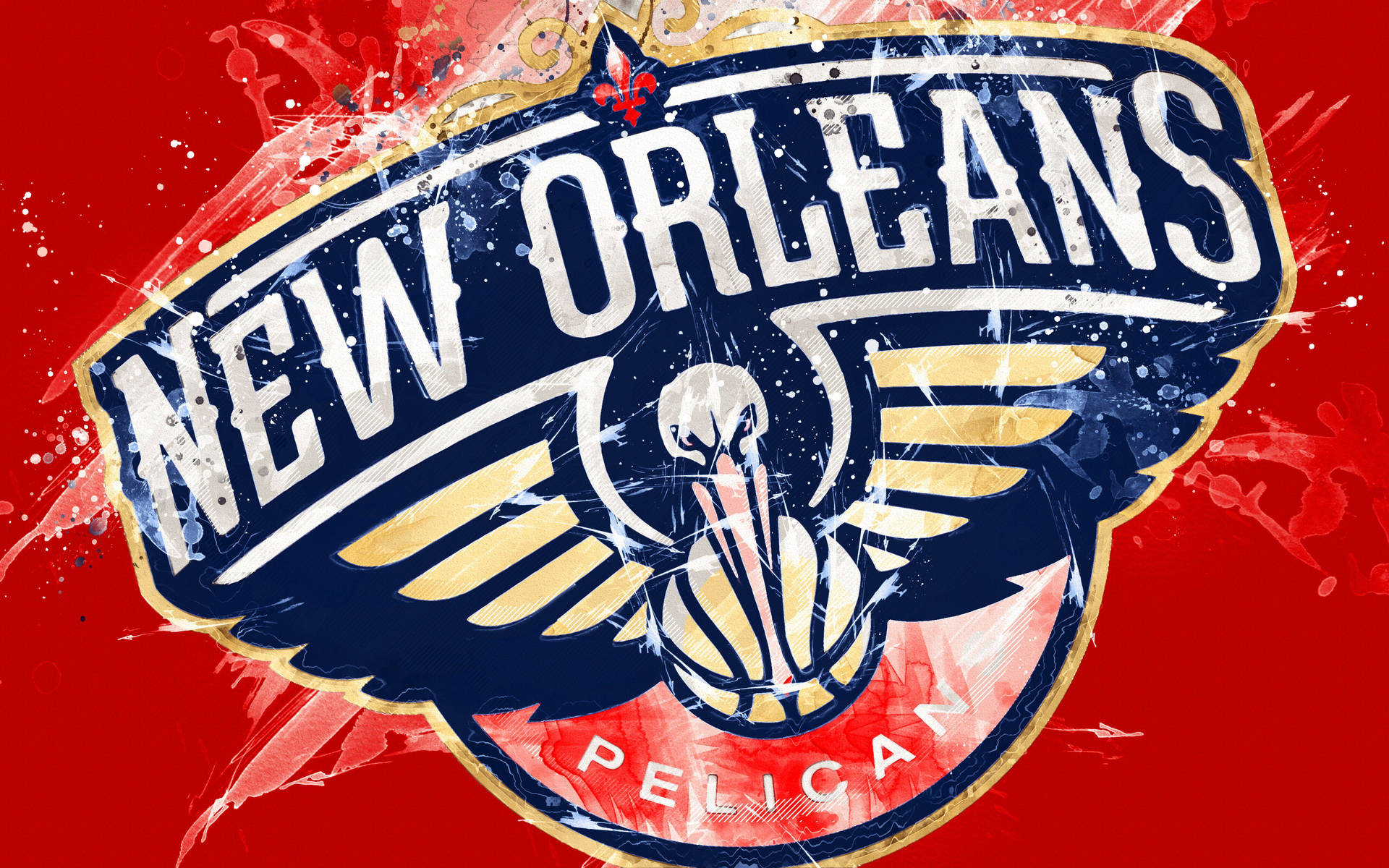 New Orleans Pelicans Smudge Artwork Background
