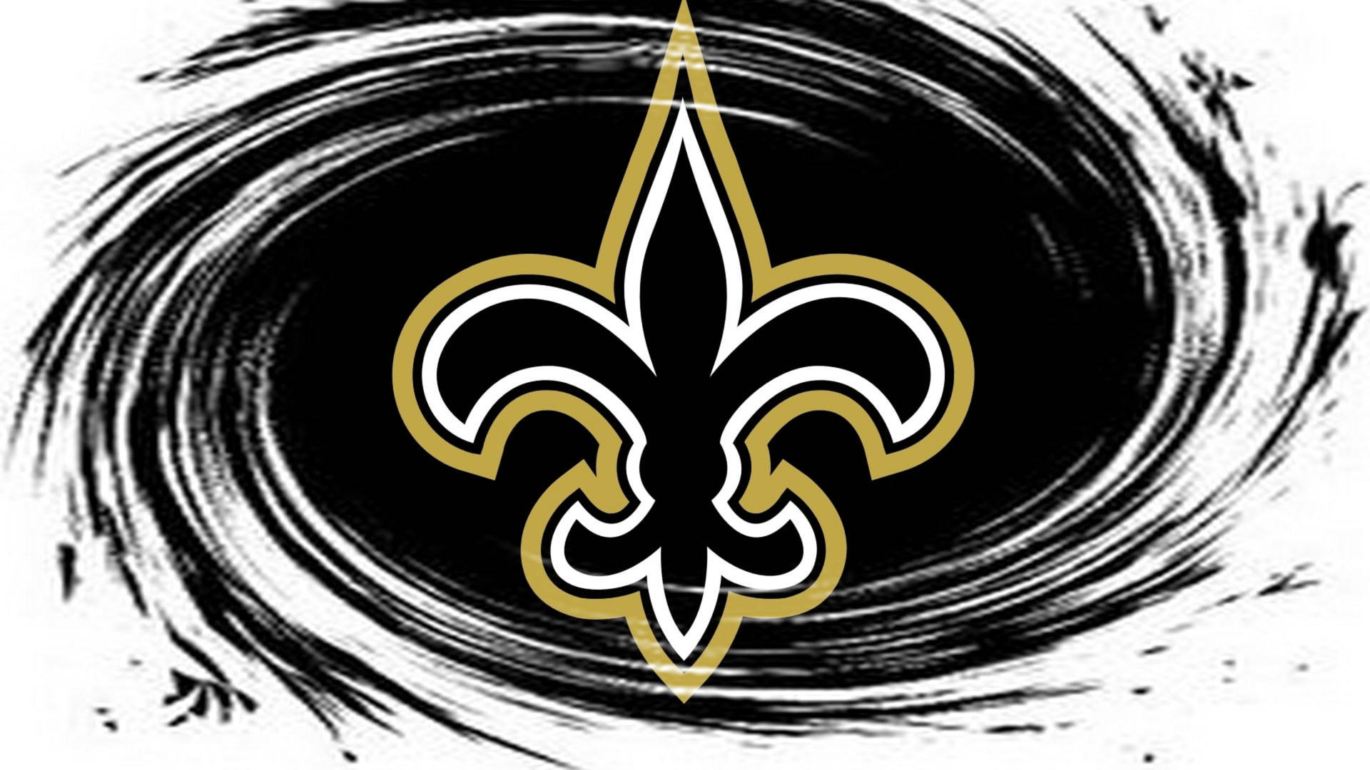 New Orleans Saints Black Whirl Logo Background