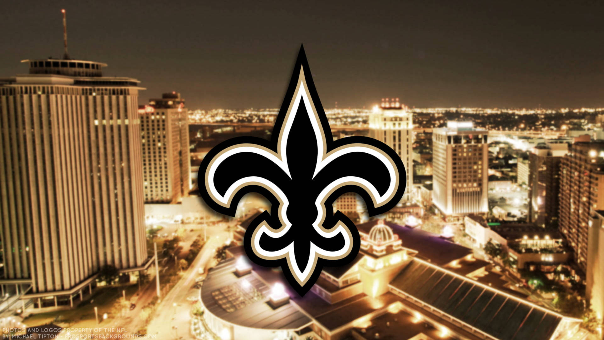 New Orleans Saints City Lights Background
