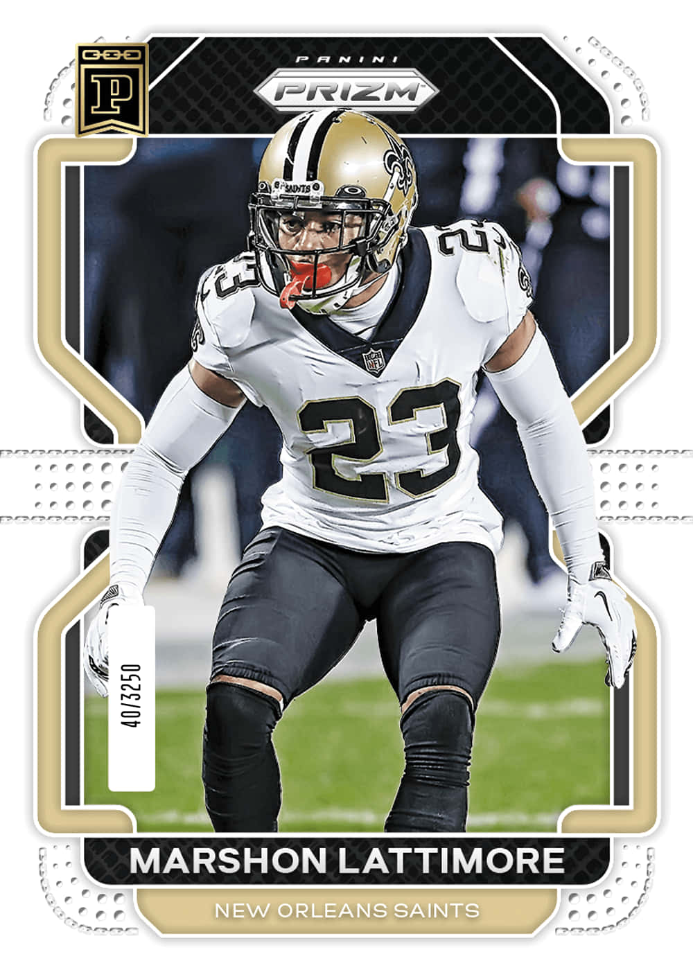 New Orleans Saints Marshon Lattimore Trading Card Background